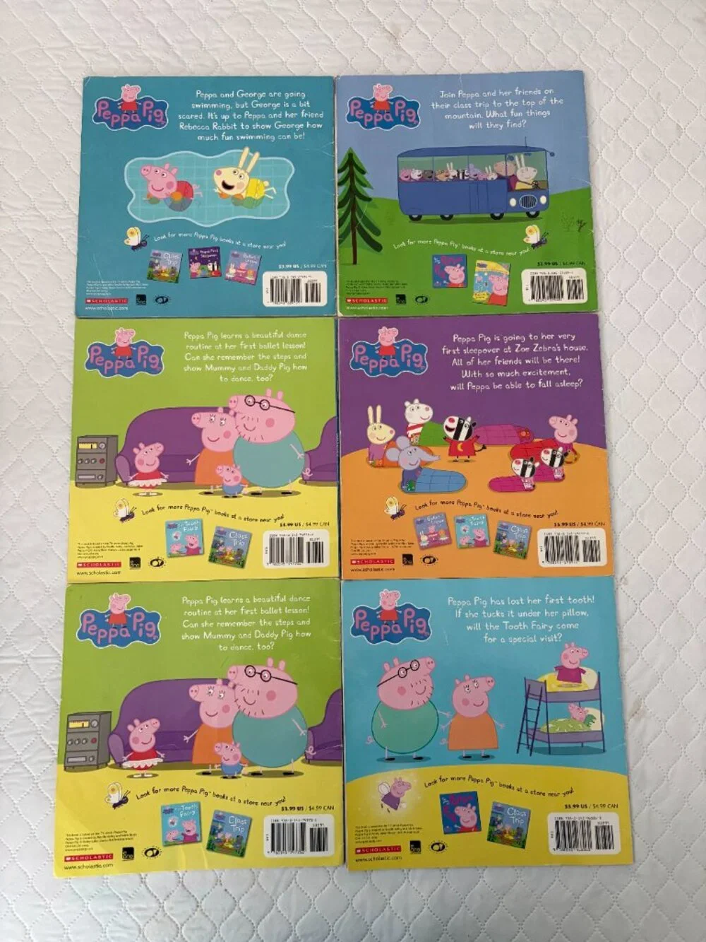 Scholastic Peppa Pig books bundle of 6